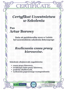 Certyfikat PC NET Service 2010.10.26