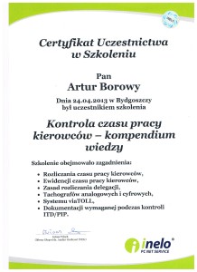 Certyfikat INELO 2013.04.24